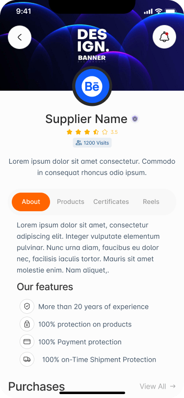 Supplier profile - about